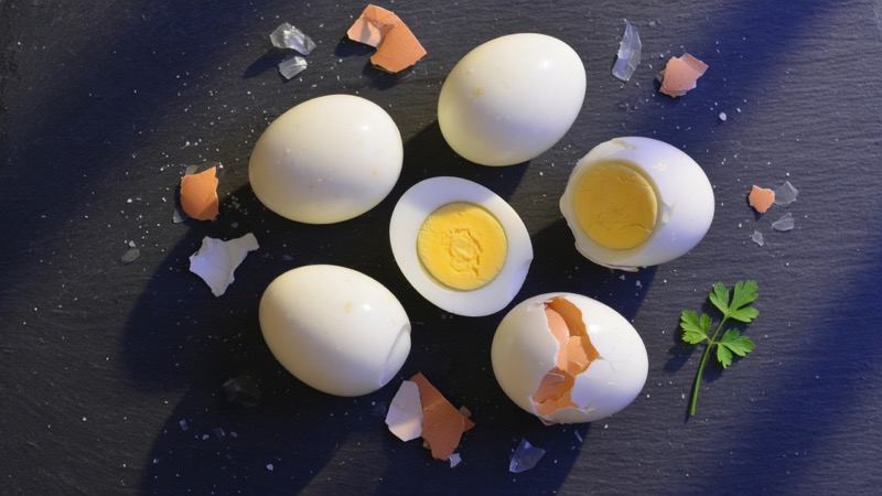 Batch boiled eggs